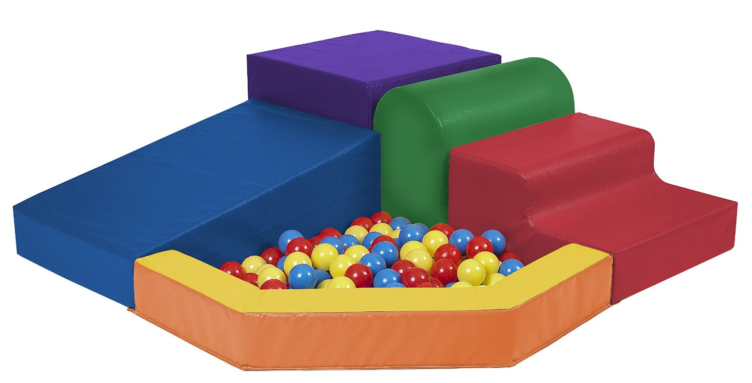 grey soft ball pit