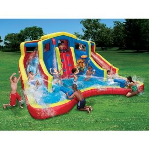 banzai water park adventure club inflatable slides bounce slide academy pool parks houses games fun backyard outdoor summer check larger